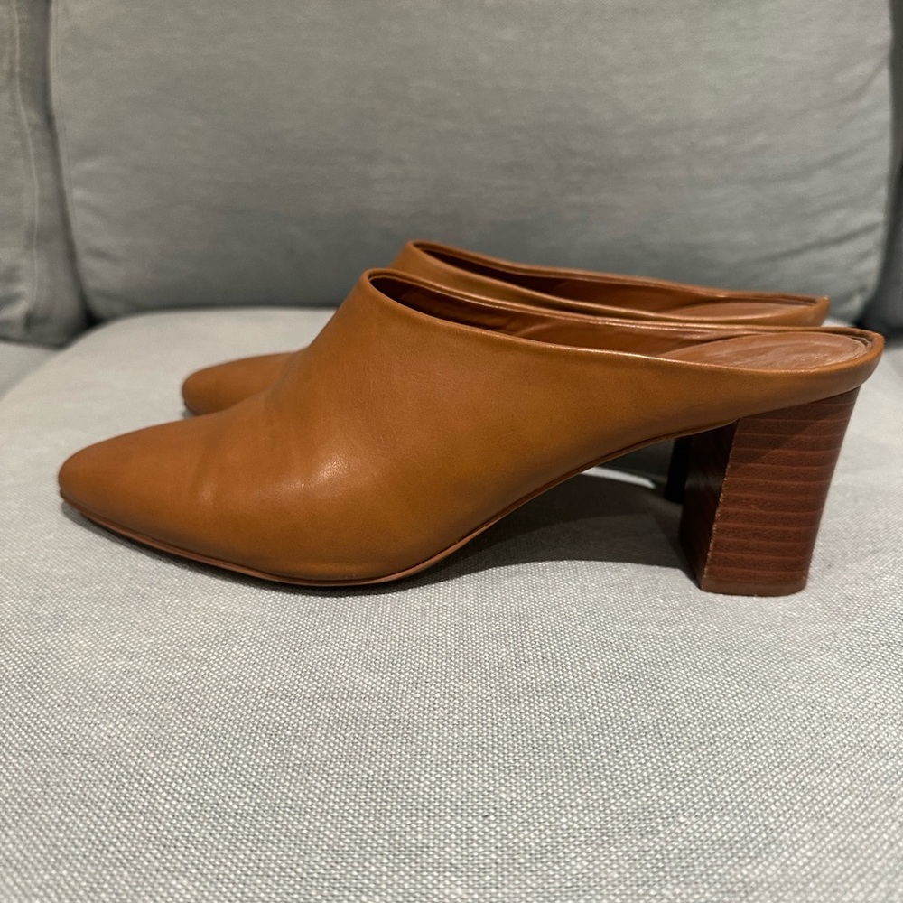 OAK & FORT Tan Leather Mules